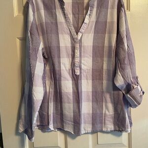 Lee Riders Purple and White Checkered Shirt
